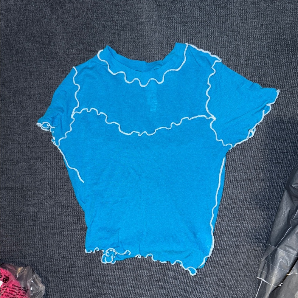 Vibrant Blue Women's Short Sleeve Top Eliza Faulkner